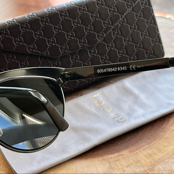 GUCCI gg 4249/s mirrored cat eye sunglasses - Picture 3 of 7